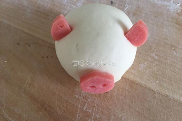 小猪香肠馒头（一次发酵法）的做法图解9
