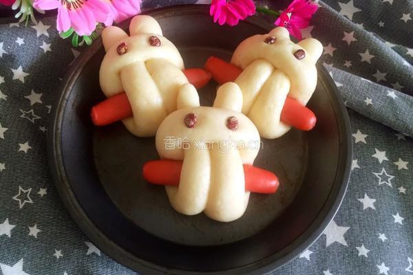 小兔香肠馒头（一次发酵法）的做法图解10