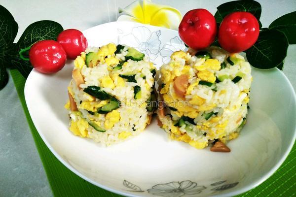 青瓜炒饭的做法图解12