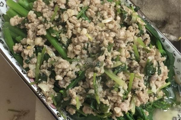 肉末拌菜心的做法图解13