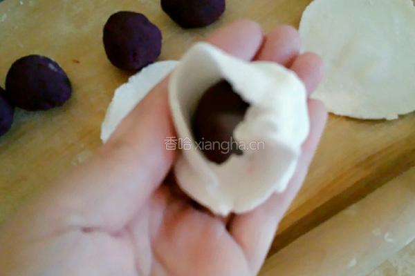 水晶紫薯豆沙包的做法图解16