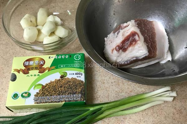 嫩冬尖肉末馅的做法图解1