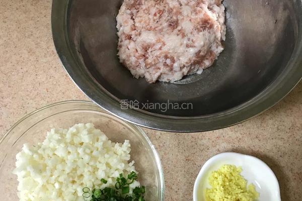 嫩冬尖肉末馅的做法图解2