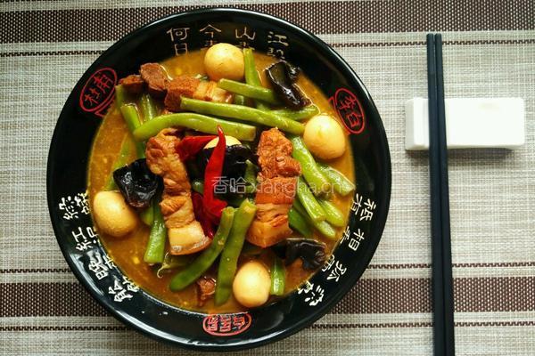 四季豆炖五花肉的做法图解14