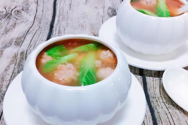 西红柿肉丸汤的做法图解1