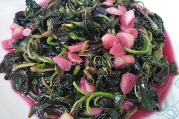 蒜香红苋菜的做法图解9