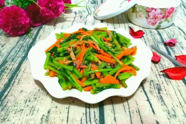 茼蒿炒肉的做法图解9