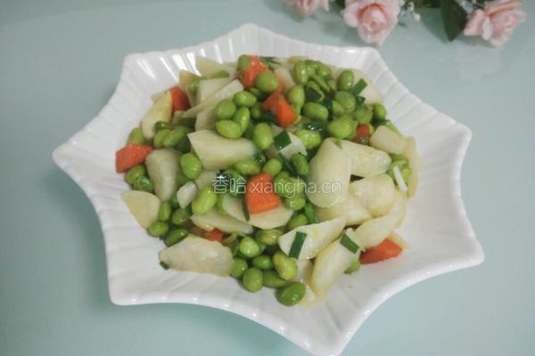 毛豆子炒茭白的做法图解9