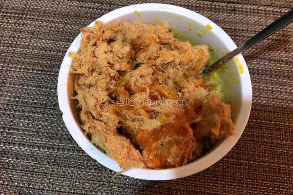 咸蛋黄肉松馅的做法图解3