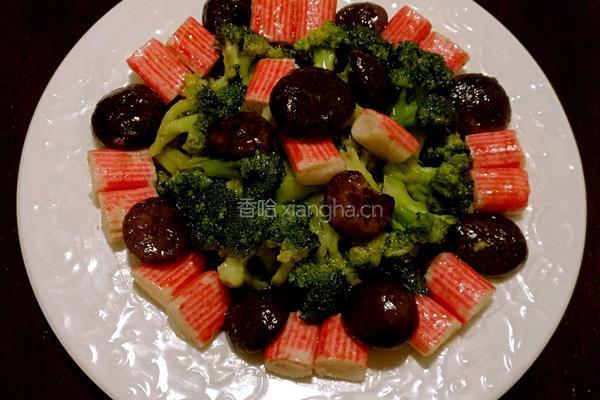 香菇蟹肉西兰花的做法图解9