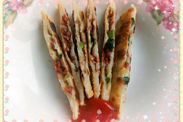 腊肉煎饼的做法图解3