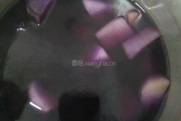 山药紫薯汤的做法图解2