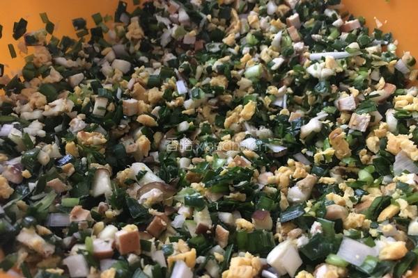 韭菜鸡蛋香菇豆干素饺的做法图解9