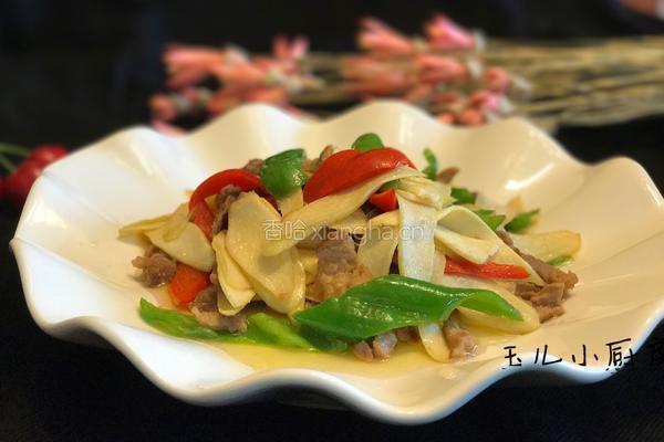 茭白炒肉的做法图解8