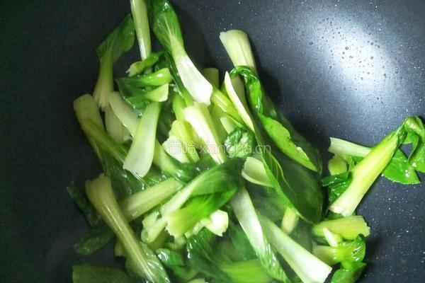 豆饼炒青菜的做法图解8