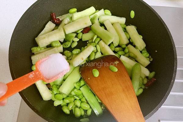 丝瓜炒毛豆的做法图解6