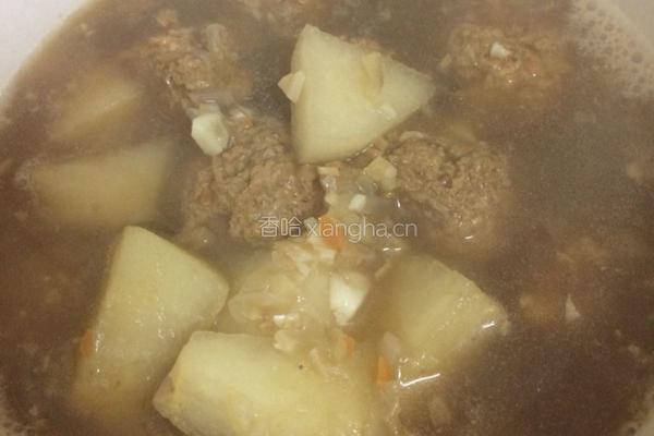 雪梨肉丸汤的做法图解8