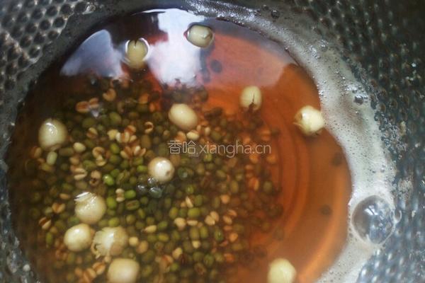 美颜绿豆珍珠粒汤的做法图解3