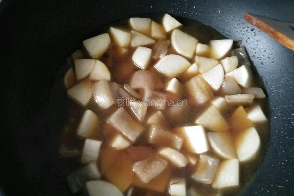 肉皮炖白萝卜的做法图解6