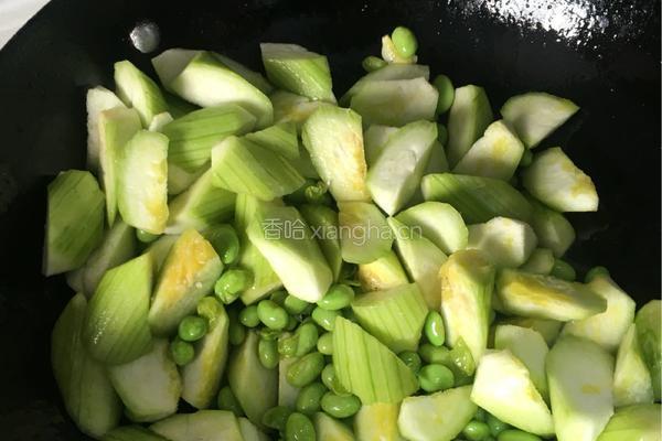 丝瓜烧毛豆的做法图解9