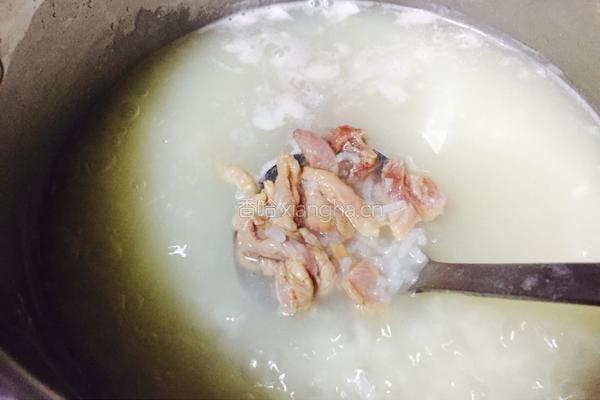 香菜瘦肉粥的做法图解6