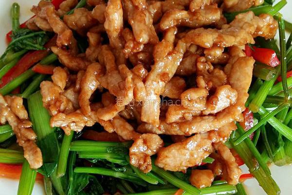 炒水芹肉丝的做法图解6