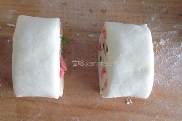葱香火腿花卷的做法图解13