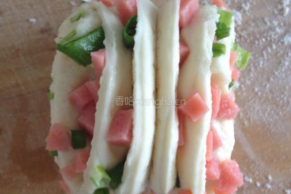 葱香火腿花卷的做法图解16