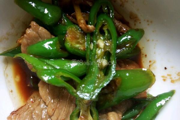 青椒炒肉片的做法图解5