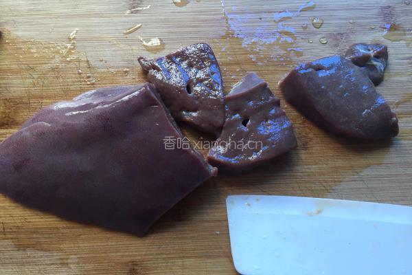 麻油猪肝汤的做法图解3