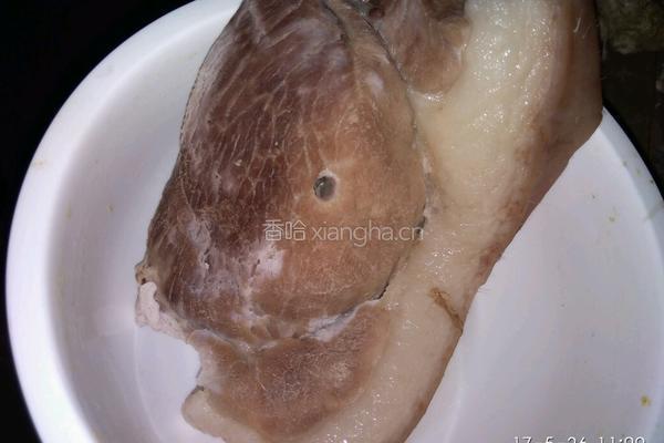 回锅猪后腿肉的做法图解2