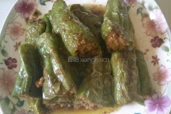 肉末灌虎皮青椒的做法图解9