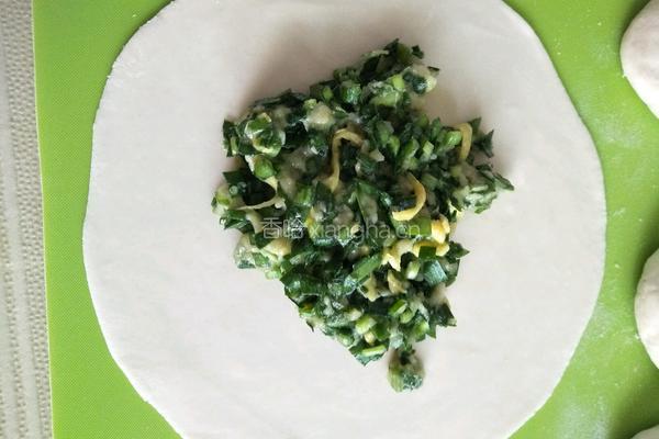 韭菜猪肉大馅饼的做法图解12