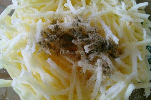 香煎土豆丝鸡蛋饼的做法图解2