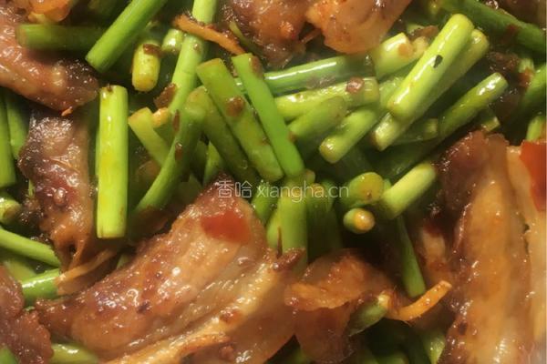 五花肉炒蒜苔的做法图解8