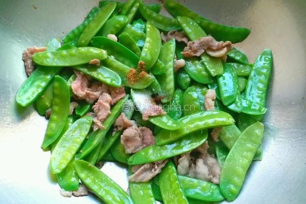 荷兰豆炒牛肉的做法图解5