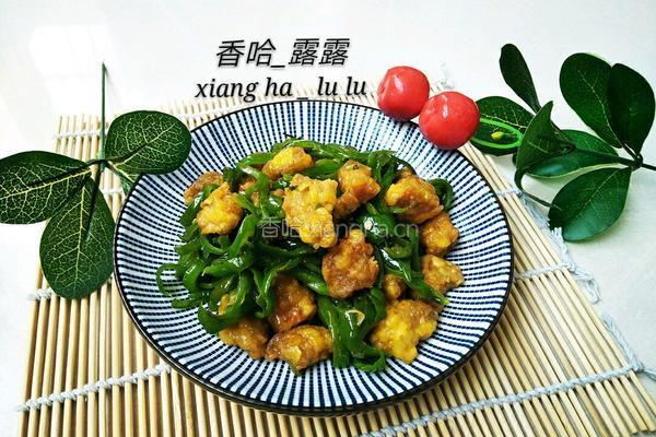青椒炒酥肉的做法图解8