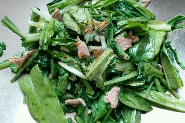 油麦菜炒肉的做法图解5