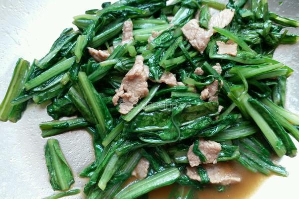 油麦菜炒肉的做法图解6
