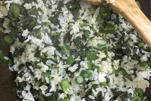 芥蓝菜炒饭的做法图解12