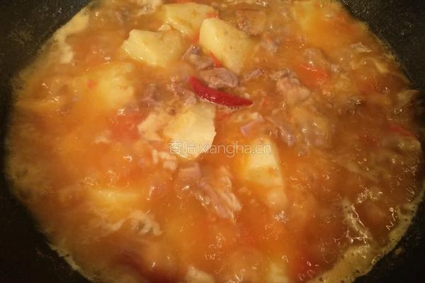 土豆炖牛肉柿子的做法图解4