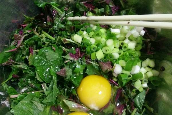 苋菜煎饼的做法图解1
