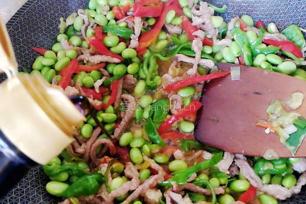 毛豆米炒肉丝的做法图解8