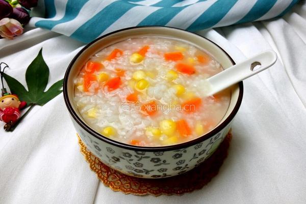 玉米胡萝卜粥的做法图解6