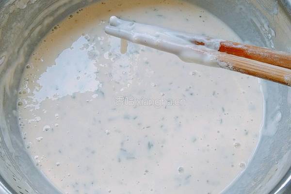 椒叶煎饼的做法图解1