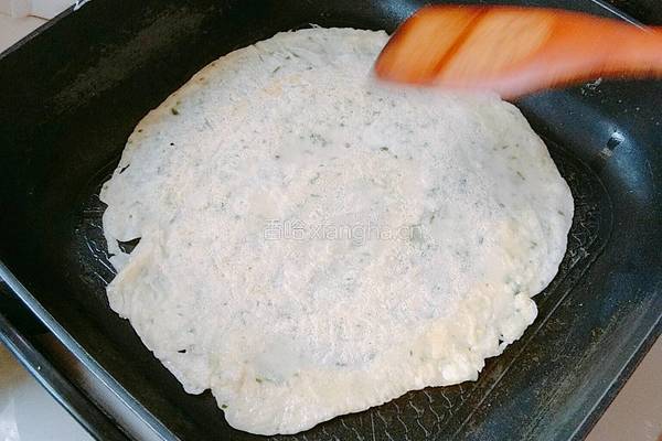 椒叶煎饼的做法图解3