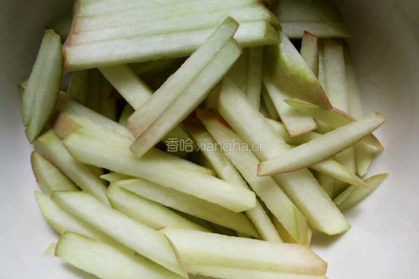 桃丝粥的做法图解2