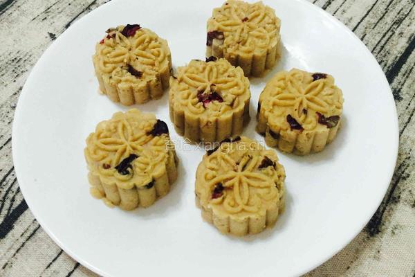 莲子泥玫瑰花饼糕的做法图解16