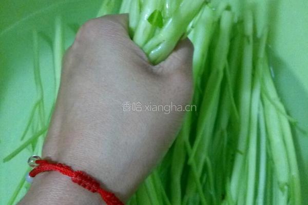 通菜梗炒酸笋的做法图解3