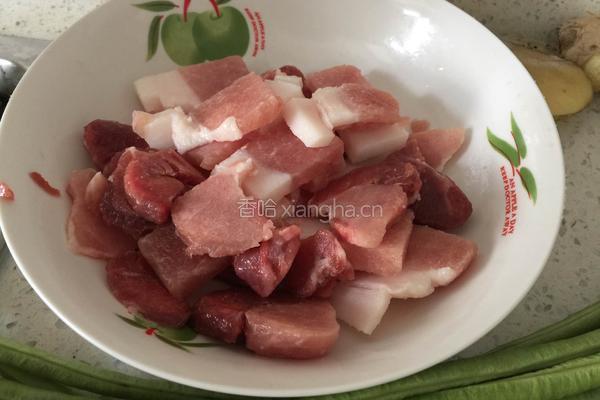 花菜干烧肉的做法图解3